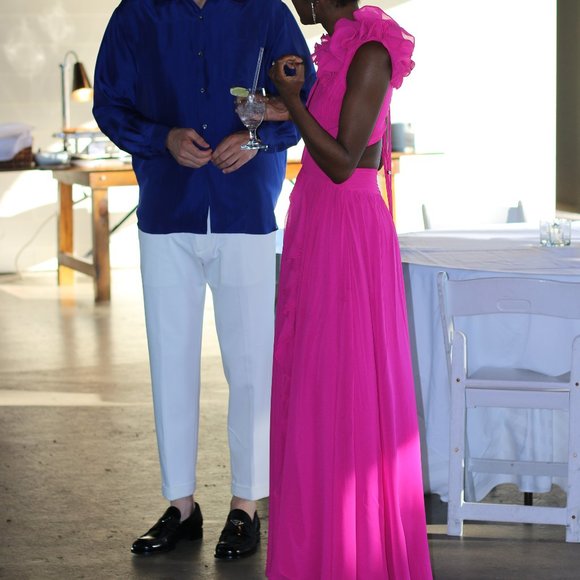 Pat Bo FLUTTER SLEEVE DRESS (Pink) - Picture 7 of 7